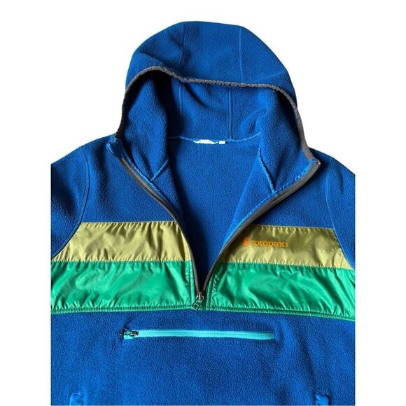 Cotopaxi Teca Fleece Hooded Half Zip Jacket Men's size S Blue - Picture 10 of 12